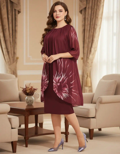 Vestido Fiesta Talla Grande  Negro Vg 48