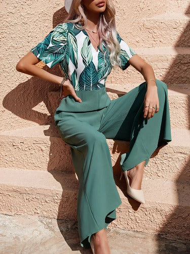 Entero Jumpsuit Enterito Mono Estampado Pierna Ancha El 174
