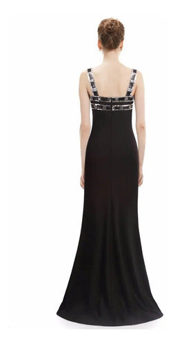 Vestido Fiesta Largo Sin Mangas  Ep 57 Negro 8