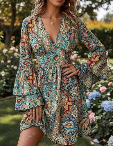 Vestidos Bohemio Hippie Corto