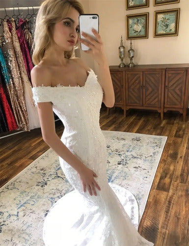 Vestido Novia Marfil Sirena Corset Delpilar Np 06