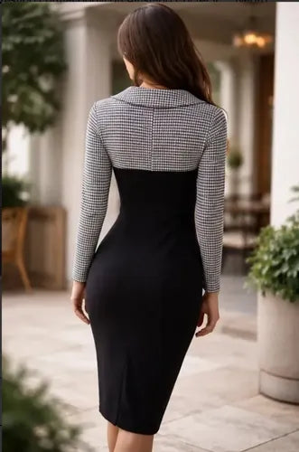 Vestido Formal Bodycon Ajustado Coctel Va 160 Negro L