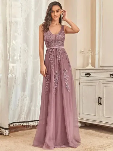 Vestido Fiesta Largo Matrimonio Graduación Dama Honor Ep 195