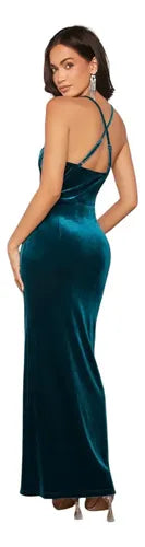 Vestido Fiesta Largo Dama Honor Espalda Descubierta Va 548