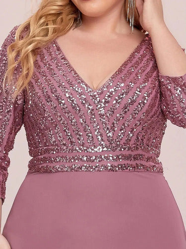Vestido Fiesta Largo Matrimonio Talla Grande Ep 172