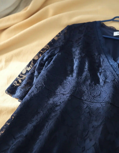 Vestido Grande Encaje Negro Vg 23