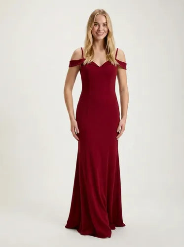 Vestido largo corte sirena para graduación
