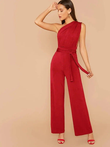 Entero Jumpsuit Mono Negro Fiesta Multi Manera Uso El 53