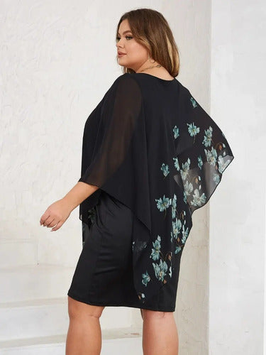 Vestido Fiesta Talla Grande Negro  Vg 76 Negro 2xl