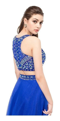 Vestido Fiesta Crop Top Falda Ep 302