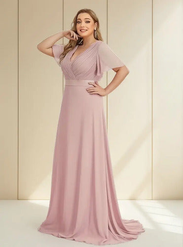 Vestido Fiesta Largo Graduación Talla Grande Ep 16