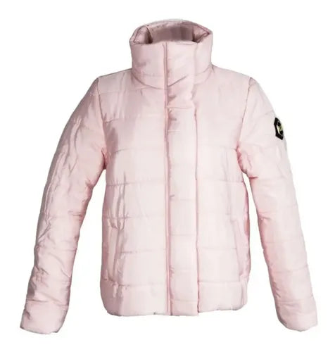 Parka Mujer Rosada Cuello Alto Rosa M