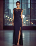 Vestido De Fiesta Largo Pequeño Va 132a Azul Xs