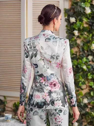 Bolero Blazer Tapado Estampado Bb 04 Blanco M