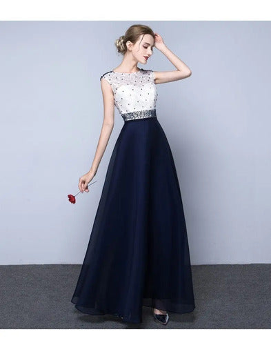 Vestidos Fiesta Largo Azul Ep 401
