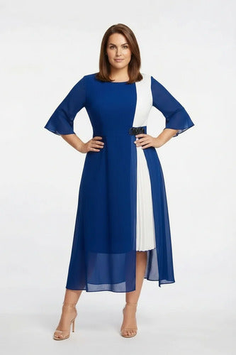Vestido de gasa midi talla grande