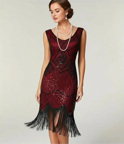 Vestido Fiesta Baile Retro Años 20 Charlestón Gatsby Va 615