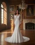 Vestido Novia Marfil Sirena Mangas Corset Delpilar Np 08