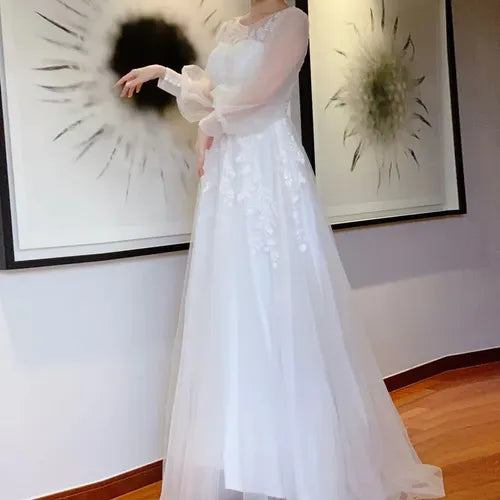 Vestido De Novia Floral Lentejuelas Nf 08