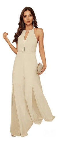 Entero Jumpsuit Mono Fiesta Elegante Faldón El 157
