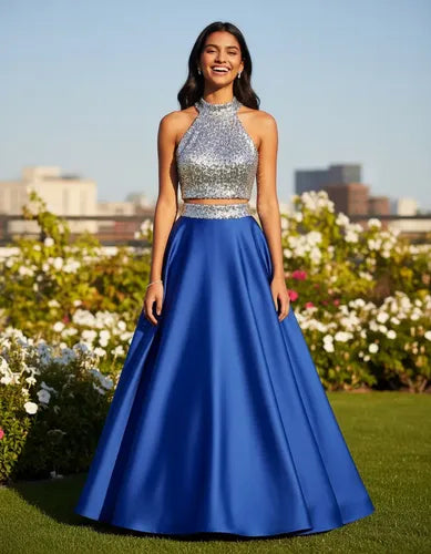 Vestido De Fiesta Crop Top Ep 308