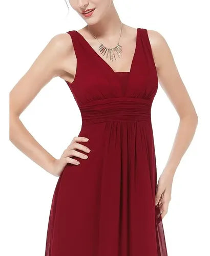Vestido Fiesta Largo Gasa Varios Colores Ep 46