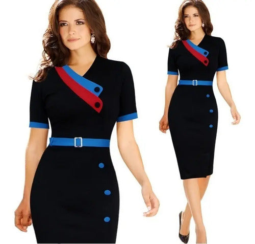 Vestido Mujer Ajustado Semi Formal  Va 94