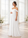 Vestido de novia maternal premamá escote corazón