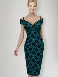 Vestido Verde Con Negro Ajustado Va 454