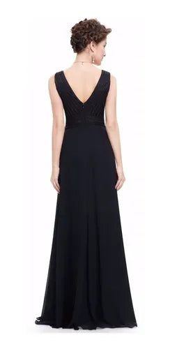 Vestido Fiesta Largo Graduación Matrimonio Ep 72 Negro 8