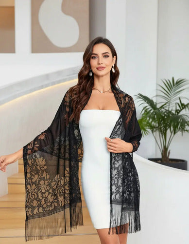 Estola Fiesta Mujer Capa Envoltura Matrimonio Bb 50