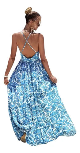 Vestido Hombros Descubiertos Estampado Floral  Vd 97