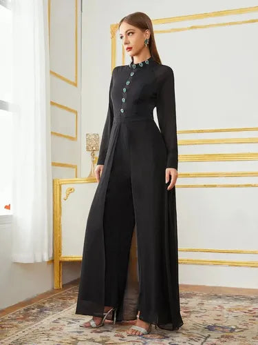 Entero Jumpsuit Mono Negro Fiesta  El 223 Negro M