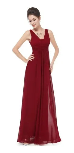 Vestido Fiesta Largo Gasa Varios Colores Ep 46