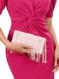 Cartera Brillos Fiesta Coctel Día Noche Clutch Cadena Ct 08 Rosa