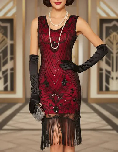 Vestido De Baile Retro Gatsby, Años 20 Charleston  Va 626