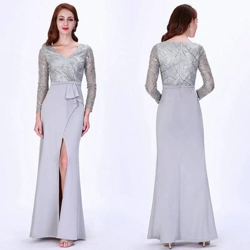Vestidos Fiesta Madrina Noche Largo Talla Ep 164