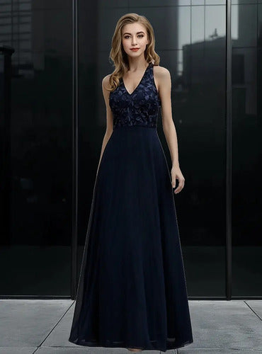 Vestido Fiesta Largo Gasa Ep 151
