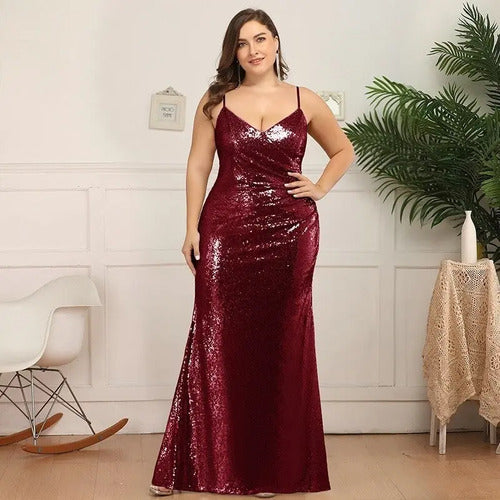 Vestido Fiesta Lentejuelas Matrimonio Talla Ep 137