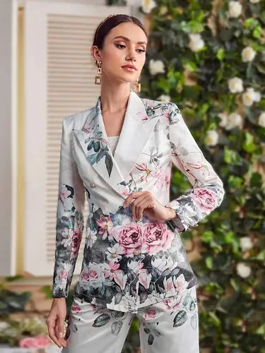 Bolero Blazer Tapado Estampado Bb 04 Blanco M