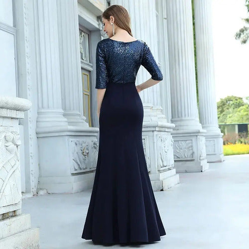 Vestido Fiesta Matrimonio Largo Ep 165 Azul Oscuro 8