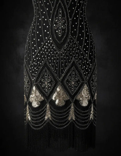 Vestido Años 20 Lentejuelas Midi Va 616