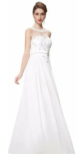 Vestido Gasa De Novia Aplicaciones Ne 01