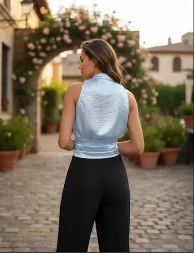 Blusa Sin Mangas Celeste - vista 2
