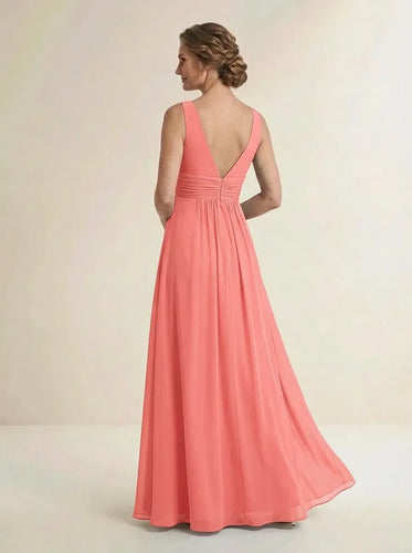 Vestido de gasa largo al tobillo