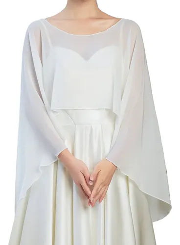 Bolero Capa Novia Gasa Chal Tapado Fiesta Bb 03