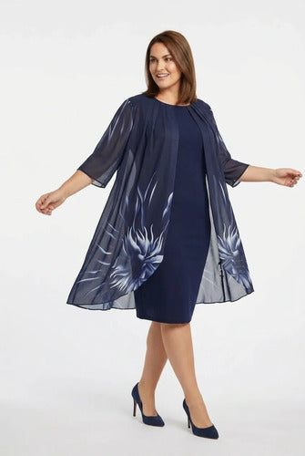 Vestido evasé midi talla grande