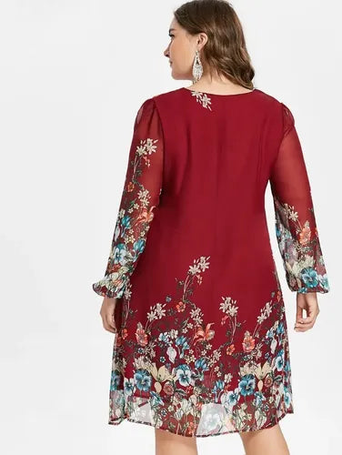 Vestido Negro Gasa Talla Grande Vg 46