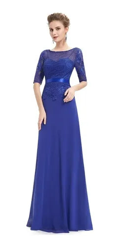 Vestido Largo Azul Fiesta Ep 90 Azul 6