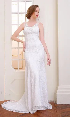 Vestido Adulto Mujer De Novia Encaje Sirena Np 02